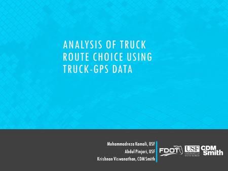 Analysis of Truck Route Choice using Truck-GPS Data