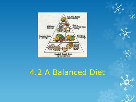 4.2 A Balanced Diet.