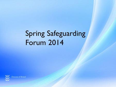 Diocese of Bristol Spring Safeguarding Forum 2014.