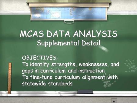 MCAS DATA ANALYSIS Supplemental Detail