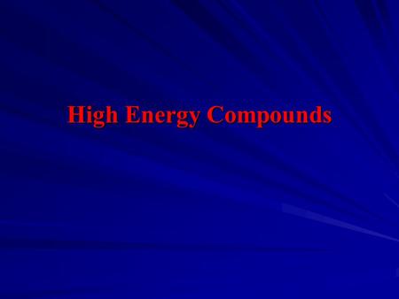 High Energy Compounds.   ATP often serves as an energy source. Hydrolytic cleavage of one or both of the high energy bonds of ATP is coupled to an.