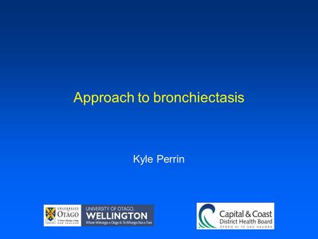 Approach to bronchiectasis