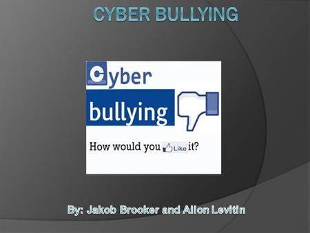 Cyber bullying is a form of bullying that takes place through technology. Cyber bullying can be used with phones, computers and tablets etc. Cyber bullying.