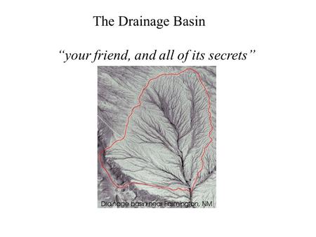 The Drainage Basin “your friend, and all of its secrets”