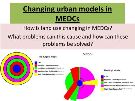 Changing urban models in MEDCs