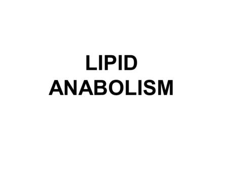 LIPID ANABOLISM. fig 21-1 acetyl-CoA carboxylase.