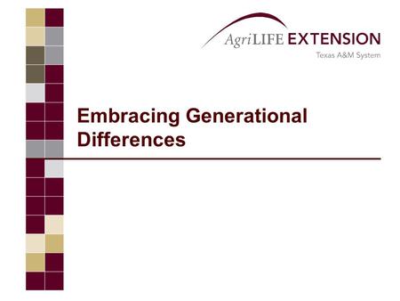Embracing Generational Differences. “As is the generation of leaves, so too of men: at one time the wind shakes the leaves to the ground but then the.