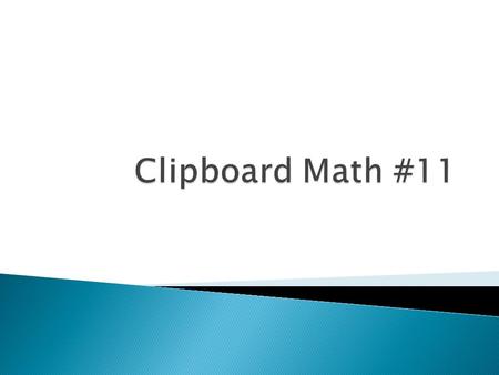 Clipboard Math #11.