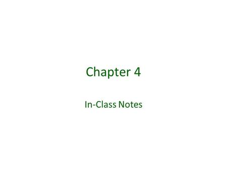 Chapter 4 In-Class Notes. Background on Money Management Money management: describes the decisions you make over a short-term period regarding income.
