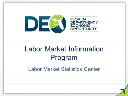 Labor Market Information Program Labor Market Statistics Center.