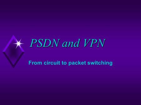From circuit to packet switching