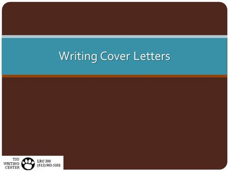 Writing Cover Letters. How should I format my cover letter? Use 1-inch margins. Left-align all paragraphs, or indent the first line of each paragraph.