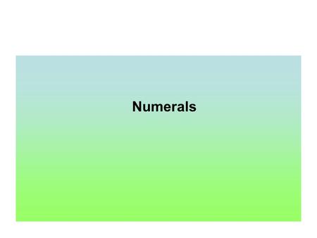 Numerals. Cardinals 0 - nought, zero (in mathematics and for temperature) - 'oh' (in telephone numbers) - nil (in sports) - love (in tennis) – originates.