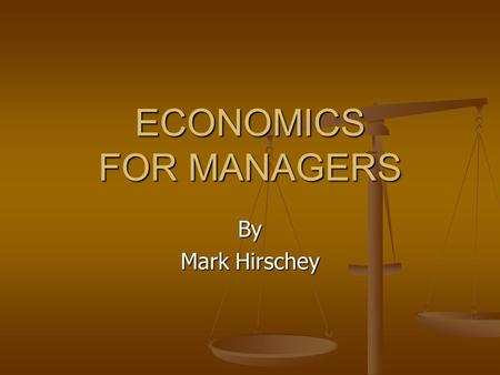 Solution Manual for Managerial Economics 12th Edition by Hirschey
