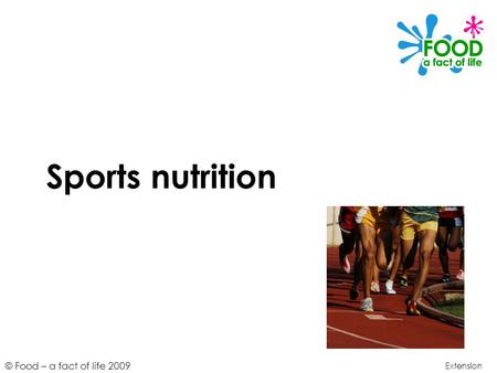 Sports nutrition Extension.