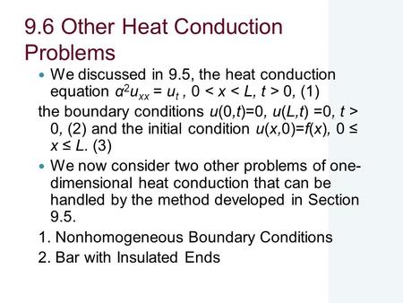 9.6 Other Heat Conduction Problems