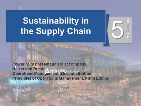 Sustainability in the Supply Chain