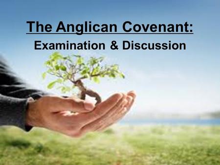 The Anglican Covenant: Examination & Discussion. The Anglican Covenant: Examination & Discussion I. The Context of the Covenant Document: ecclesia, church,