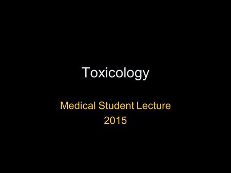 Medical Student Lecture 2015