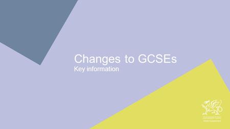 1 Changes to GCSEs Key information. 2 GCSE animation
