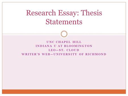 Indiana university thesis statement