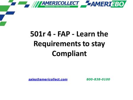 501r 4 - FAP - Learn the Requirements to stay Compliant