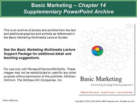Basic Marketing – Chapter 14 Supplementary PowerPoint Archive