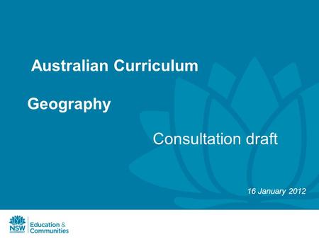 Australian Curriculum Geography