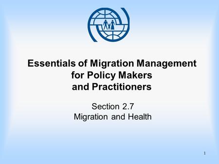 Essentials of Migration Management for Policy Makers and Practitioners