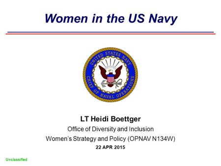 Women in the US Navy LT Heidi Boettger