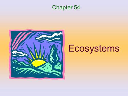 Ecosystems Chapter 54. Overview Food Chains and Food Webs Productivity Ecological Pyramids Biomagnification Nutrient Cycles Global Warming.