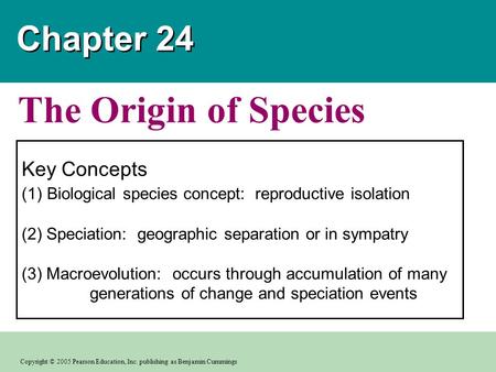 Copyright © 2005 Pearson Education, Inc. publishing as Benjamin Cummings PowerPoint TextEdit Art Slides for Biology, Seventh Edition Neil Campbell and.