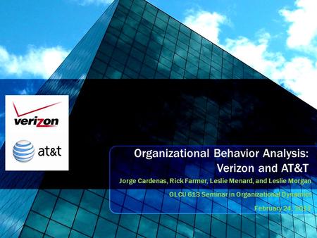 Organizational Behavior Analysis: Verizon and AT&T