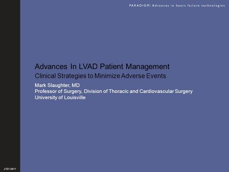 Advances In LVAD Patient Management