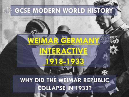 WEIMAR GERMANY INTERACTIVE