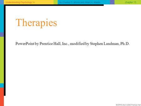 Therapies PowerPoint by Prentice Hall, Inc