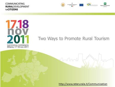 Two Ways to Promote Rural Tourism.