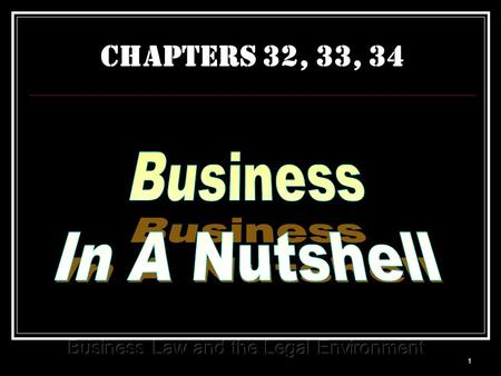 1 CHAPTERS 32, 33, 34. 2 “No one form of organization is right for every business. The proper choice depends upon factors such as sources of financing,