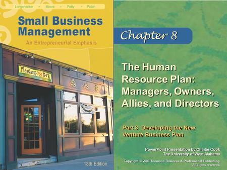 The Human Resource Plan: Managers, Owners, Allies, and Directors