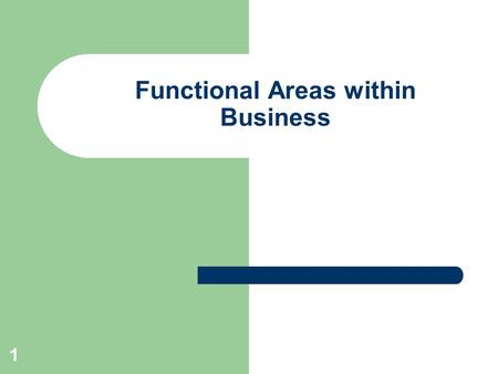 Functional Areas within Business