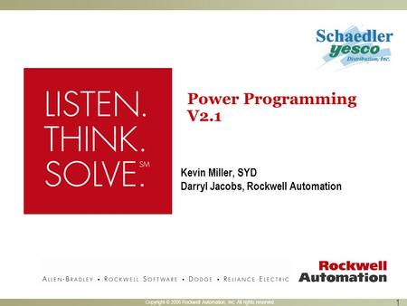 Kevin Miller, SYD Darryl Jacobs, Rockwell Automation