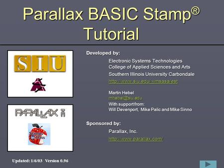 Parallax BASIC Stamp® Tutorial