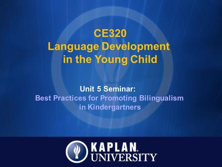 Language Development in the Young Child