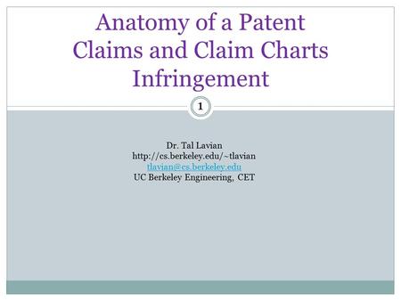 Anatomy of a Patent Claims and Claim Charts Infringement