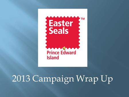 2013 Campaign Wrap Up.  Amalgamated Dairies Ltd  BMO Financial  Cavendish Farms Employee Vacation Lottery  Credit Unions of Prince Edward Island.