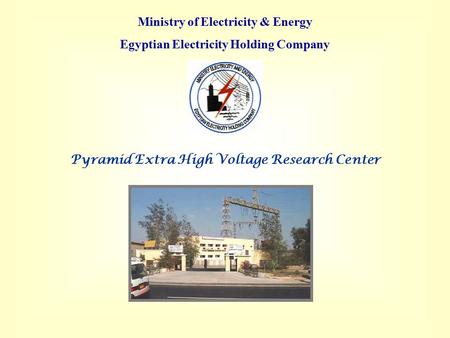 Ministry of Electricity & Energy Egyptian Electricity Holding Company