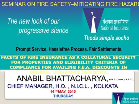 SEMINAR ON FIRE SAFETY–MITIGATING FIRE HAZARDS