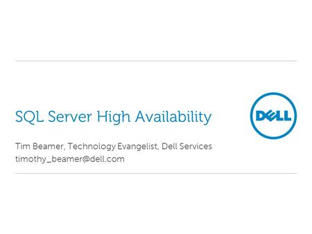 SQL Server High Availability