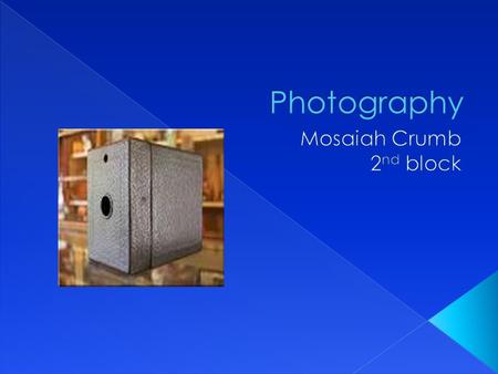 Photography Mosaiah Crumb 2nd block.