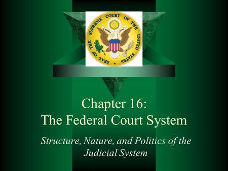 Chapter 16: The Federal Court System